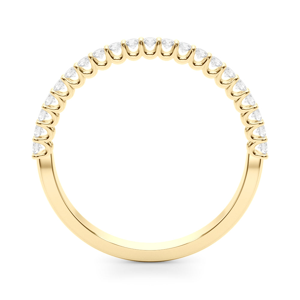 Xenia Pave Half Eternity Wedding Band
