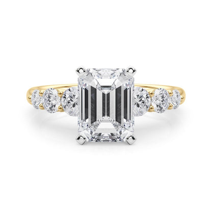 Camille Round Single Row Engagement Ring In 14k White Gold
