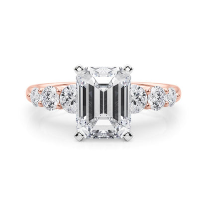 Camille Round Single Row Engagement Ring In 14k White Gold