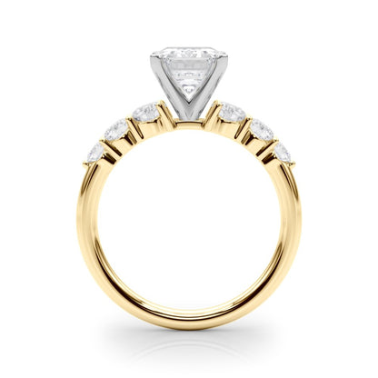 Camille Round Single Row Engagement Ring In 14k White Gold