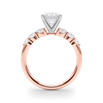 Camille Round Single Row Engagement Ring In 14k White Gold