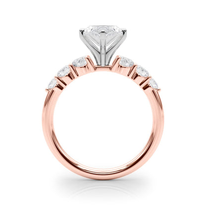 Camille Round Single Row Engagement Ring In 14k White Gold