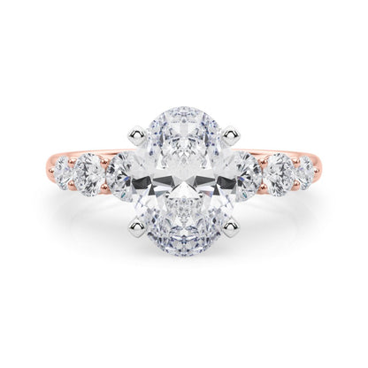 Camille Round Single Row Engagement Ring In 14k White Gold