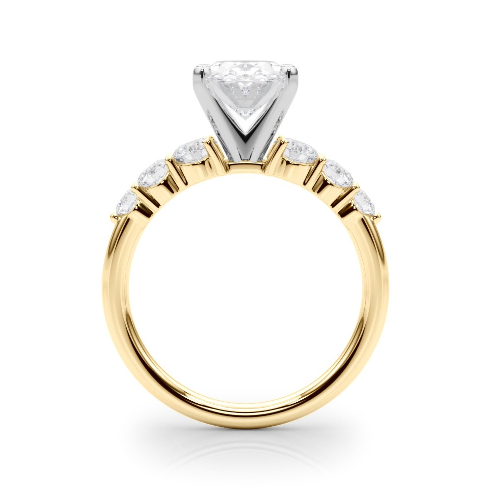 Camille Round Single Row Engagement Ring In 14k White Gold