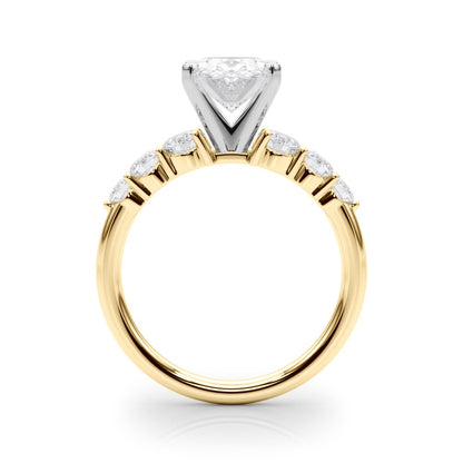 Camille Round Single Row Engagement Ring In 14k White Gold