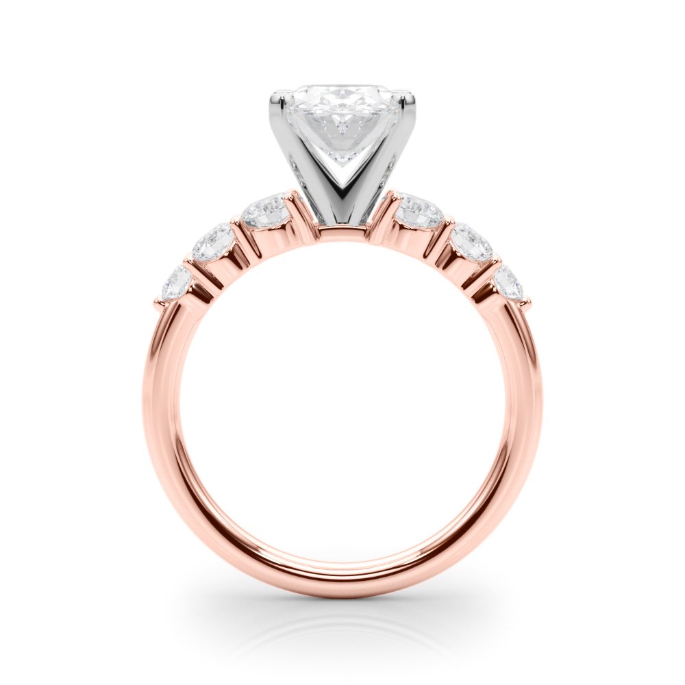 Camille Round Single Row Engagement Ring In 14k White Gold