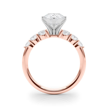 Camille Round Single Row Engagement Ring In 14k White Gold