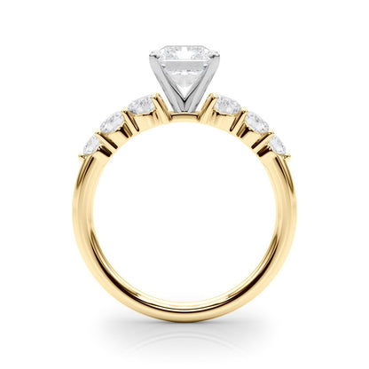 Camille Round Single Row Engagement Ring In 14k White Gold