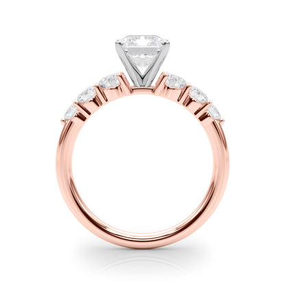 Camille Round Single Row Engagement Ring In 14k White Gold