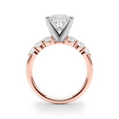 Camille Round Single Row Engagement Ring In 14k White Gold
