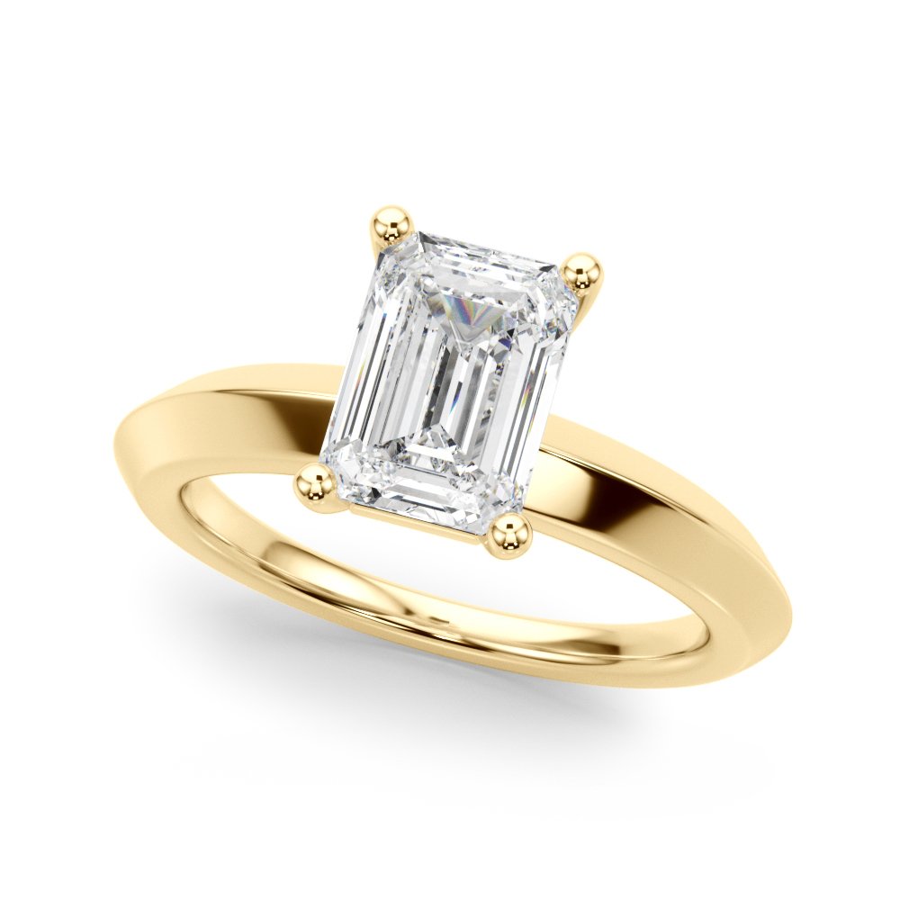 Elisa Emerald Cut Solitaire Engagement Ring