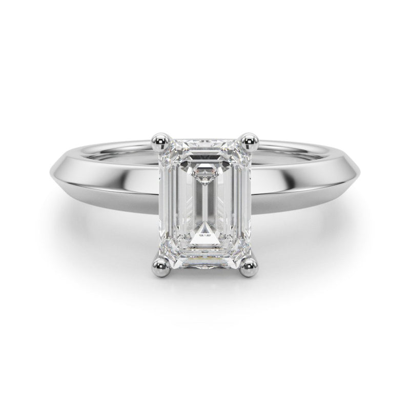 Elisa Emerald Cut Solitaire Engagement Ring