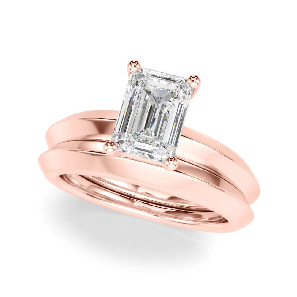 Elisa Emerald Cut Solitaire Engagement Ring