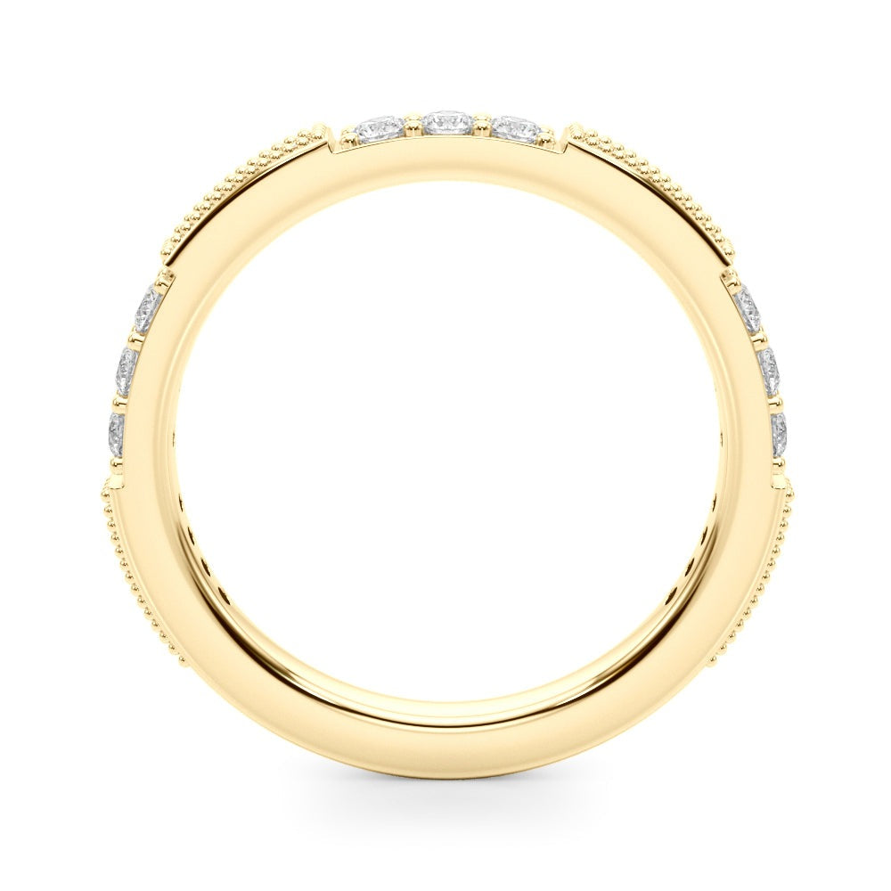 Alternating Milgrain Diamond Stackable Ring – 0.43 ct