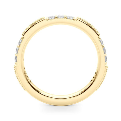Alternating Milgrain Diamond Stackable Ring – 0.43 ct