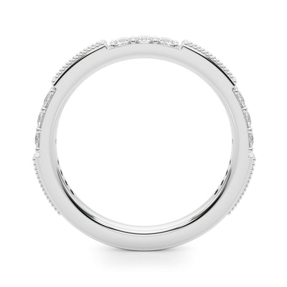 Alternating Milgrain Diamond Stackable Ring – 0.43 ct