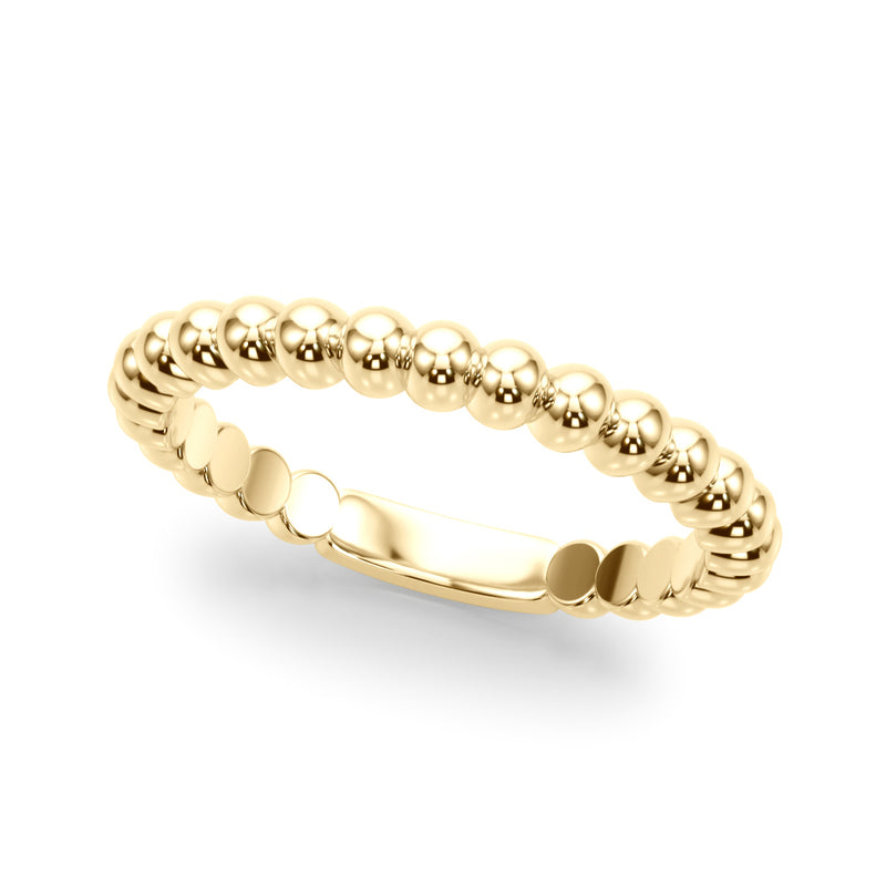 Noemie Bead Edge Wedding Band