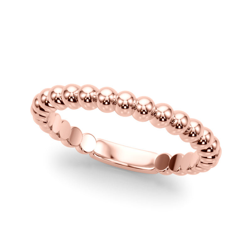 Noemie Bead Edge Wedding Band