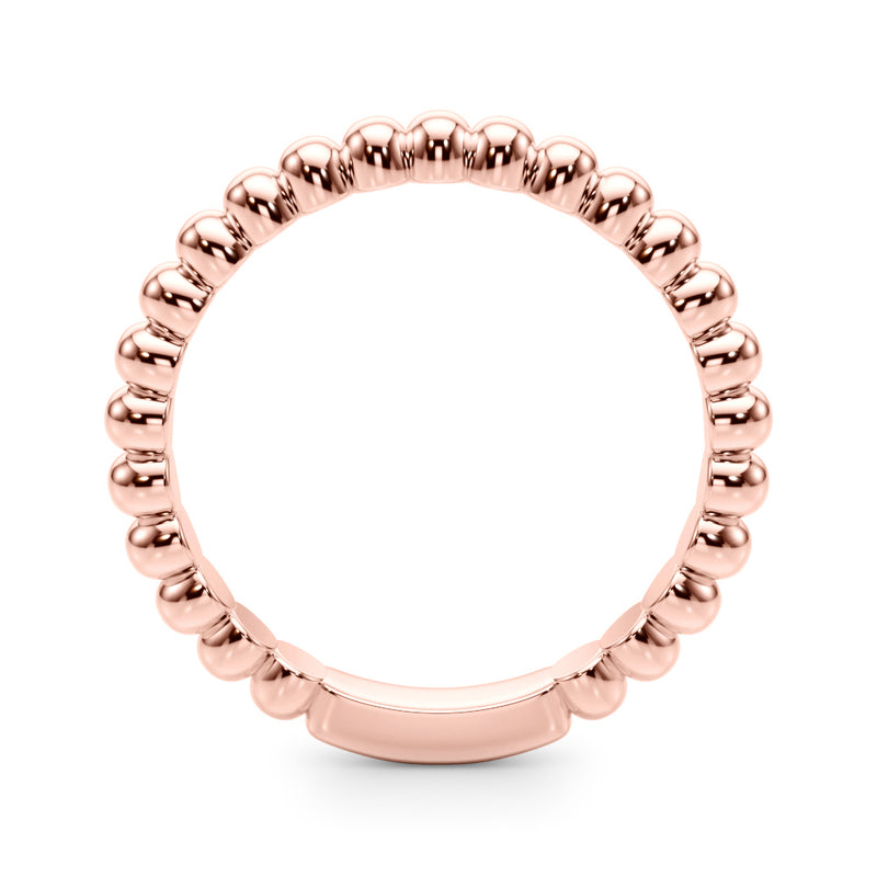 Noemie Bead Edge Wedding Band