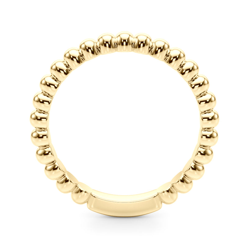Noemie Bead Edge Wedding Band