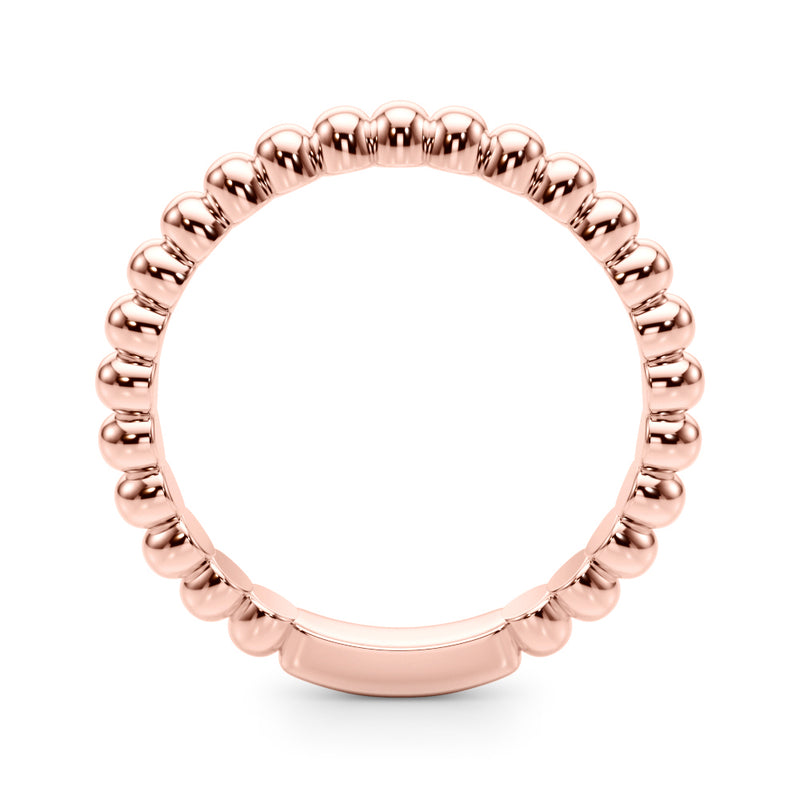 Noemie Bead Edge Wedding Band