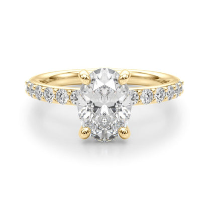 Bruna Oval Single Row Engagement Ring