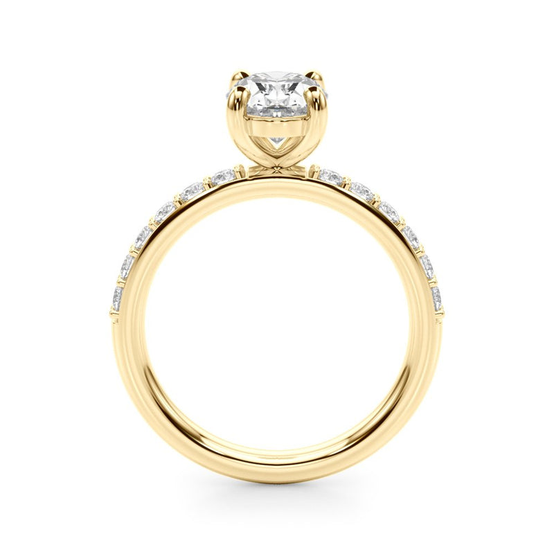 Bruna Oval Single Row Engagement Ring