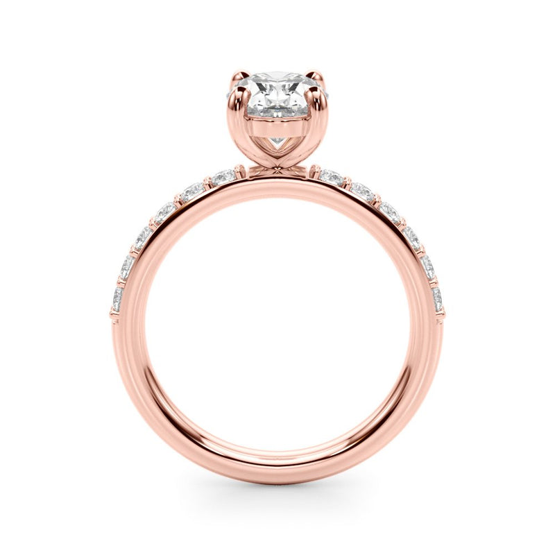 Bruna Oval Single Row Engagement Ring