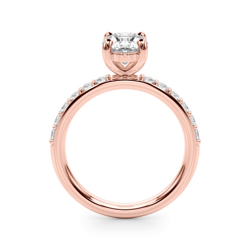 Bruna Oval Single Row Engagement Ring