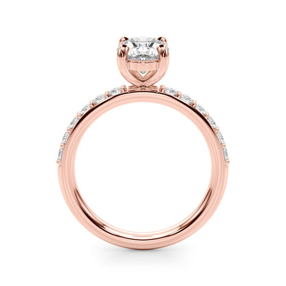 Bruna Oval Single Row Engagement Ring