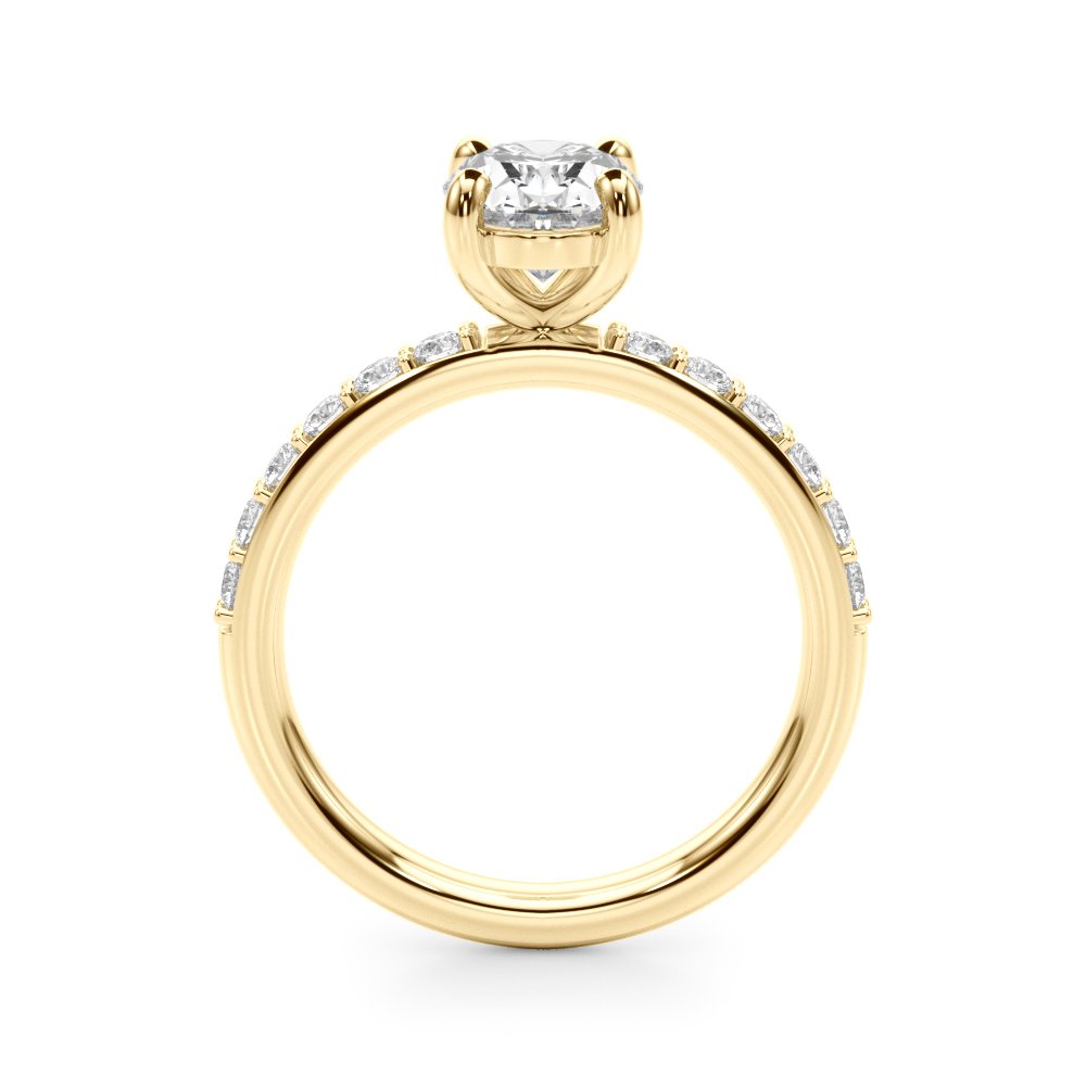 Bruna Oval Single Row Engagement Ring