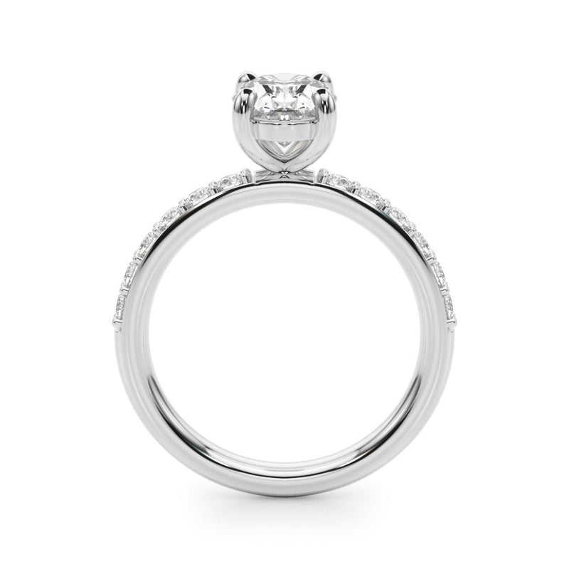 Bruna Oval Single Row Engagement Ring