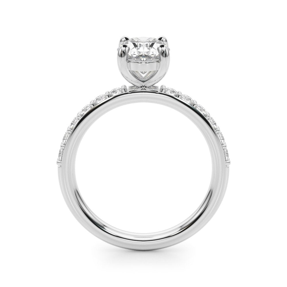 Bruna Oval Single Row Engagement Ring