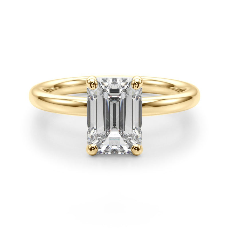 Daisy Emerald Cut Solitaire Engagement Ring