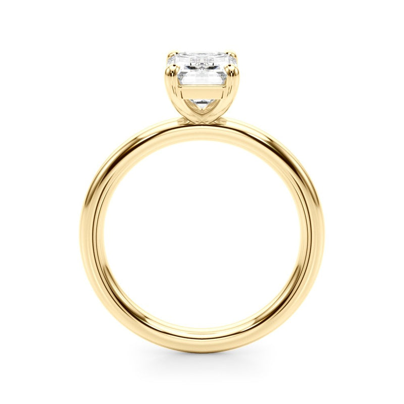 Daisy Emerald Cut Solitaire Engagement Ring
