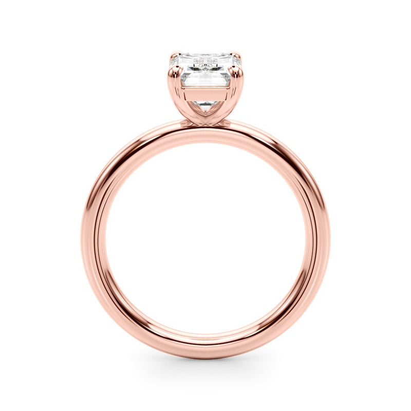 Daisy Emerald Cut Solitaire Engagement Ring