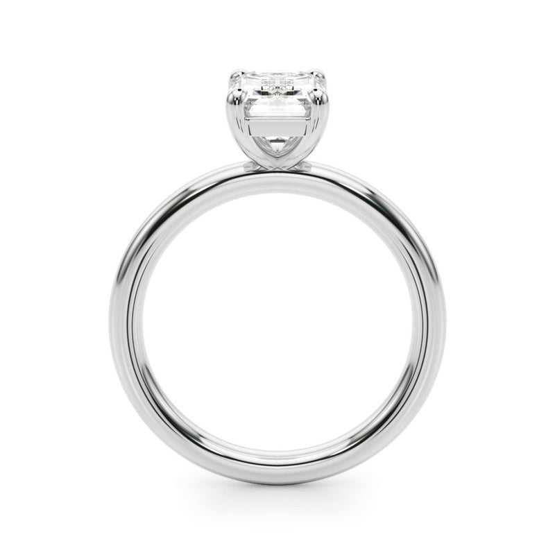 Daisy Emerald Cut Solitaire Engagement Ring