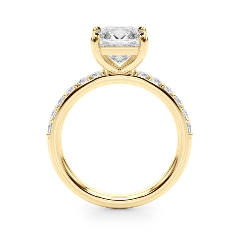 Bianca Princess Cut Single Row Engagement Ring