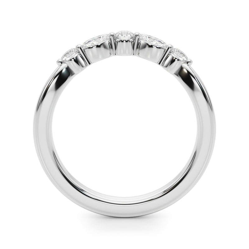 Nicole Curved Stackable Diamond Band