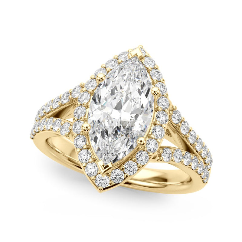 Celia Marquise Halo Engagement Ring