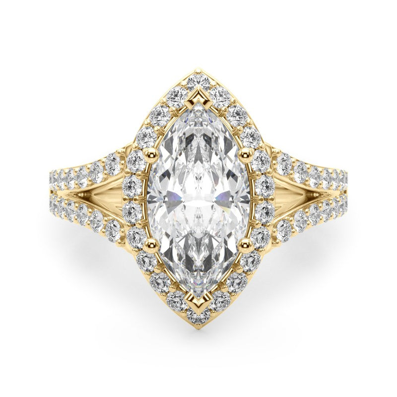 Celia Marquise Halo Engagement Ring