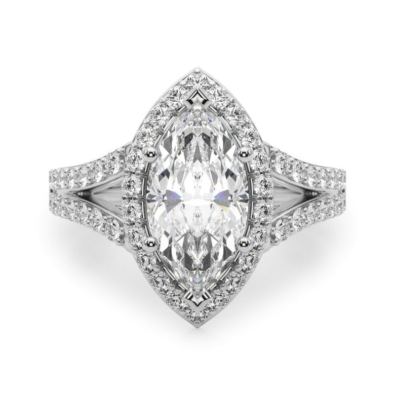 Celia Marquise Halo Engagement Ring