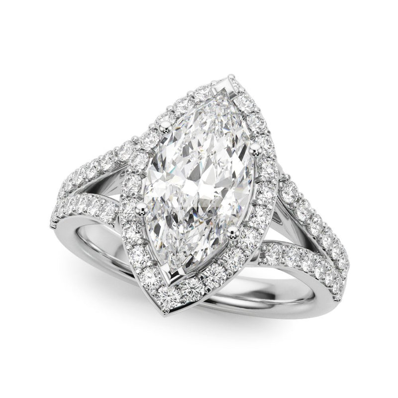 Celia Marquise Halo Engagement Ring