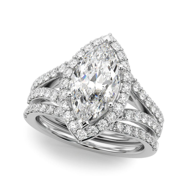 Celia Marquise Halo Engagement Ring