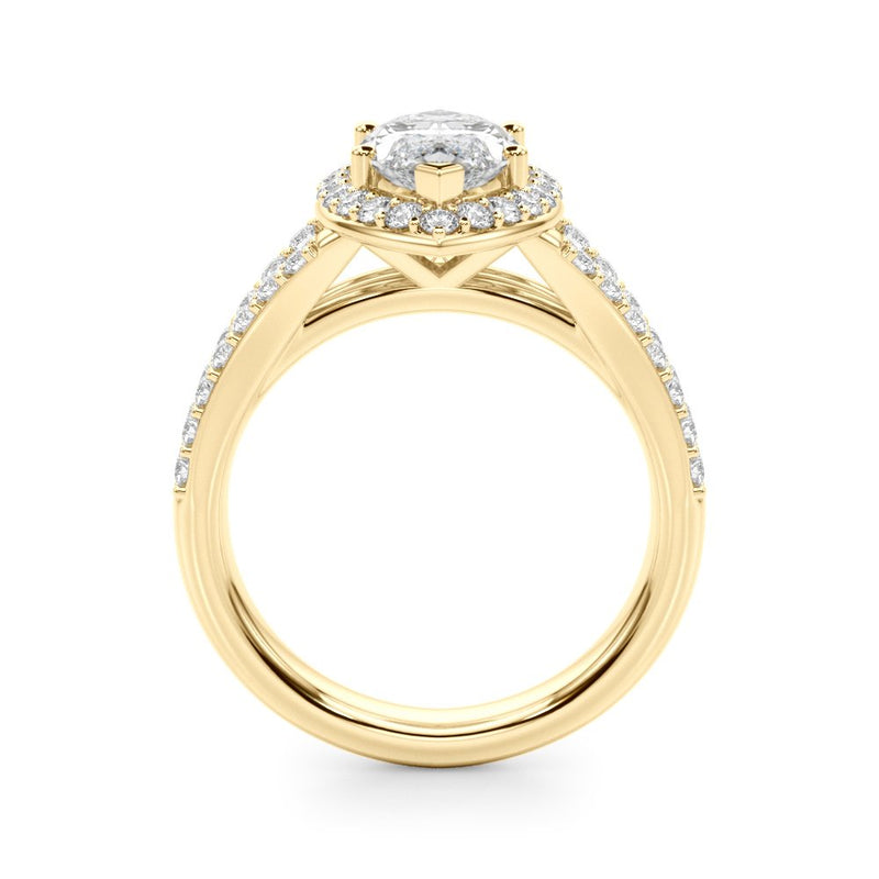 Celia Marquise Halo Engagement Ring
