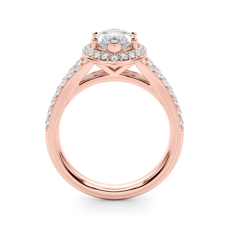 Celia Marquise Halo Engagement Ring