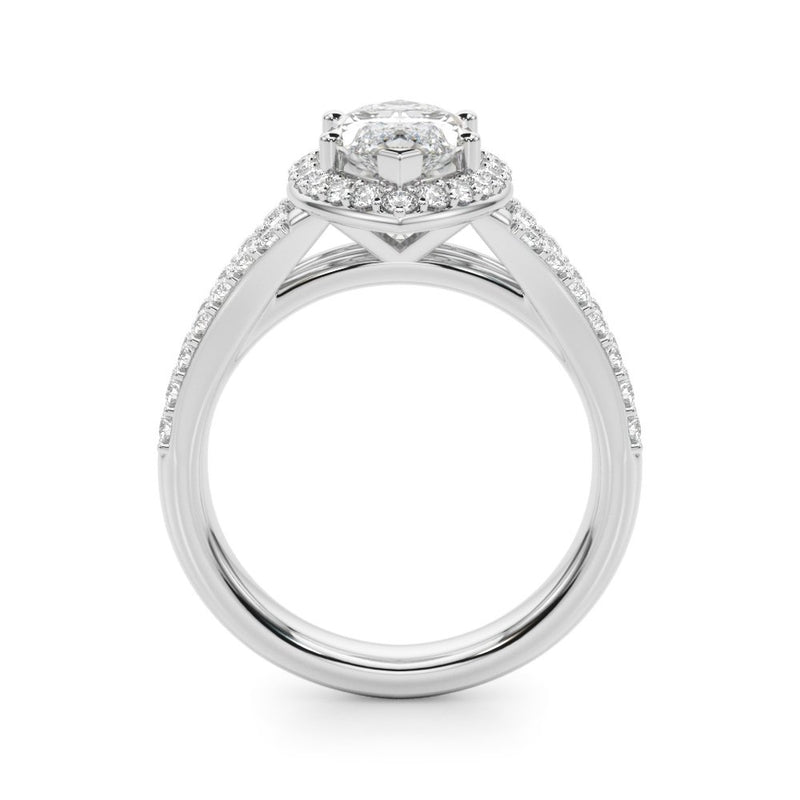 Celia Marquise Halo Engagement Ring