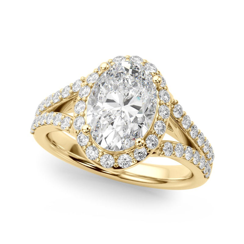 Bella Oval Halo Engagement Ring