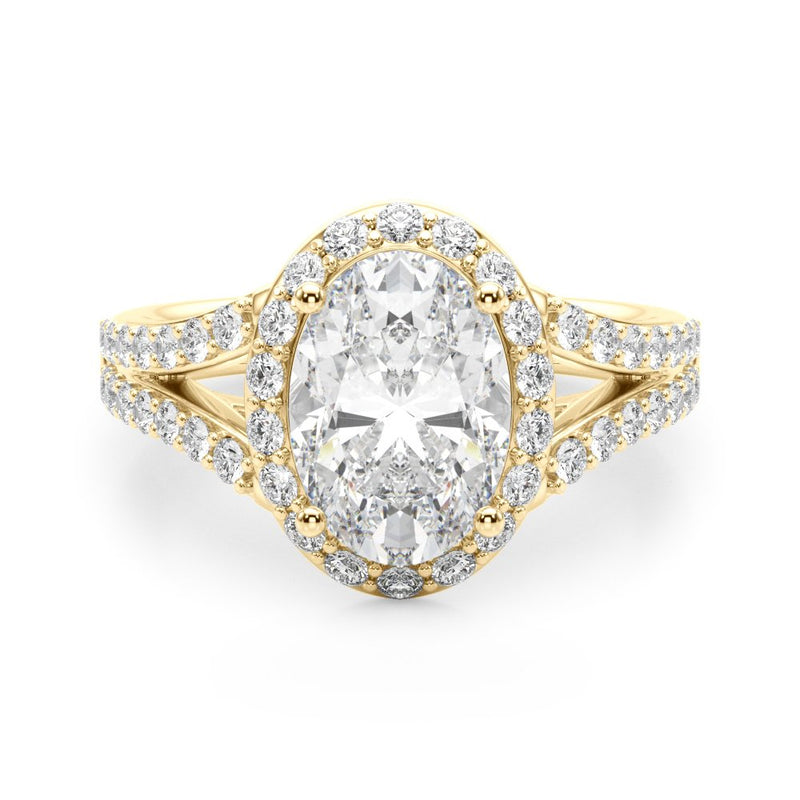 Bella Oval Halo Engagement Ring