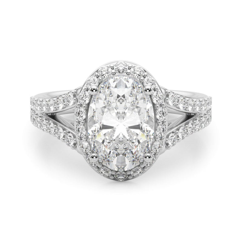 Bella Oval Halo Engagement Ring